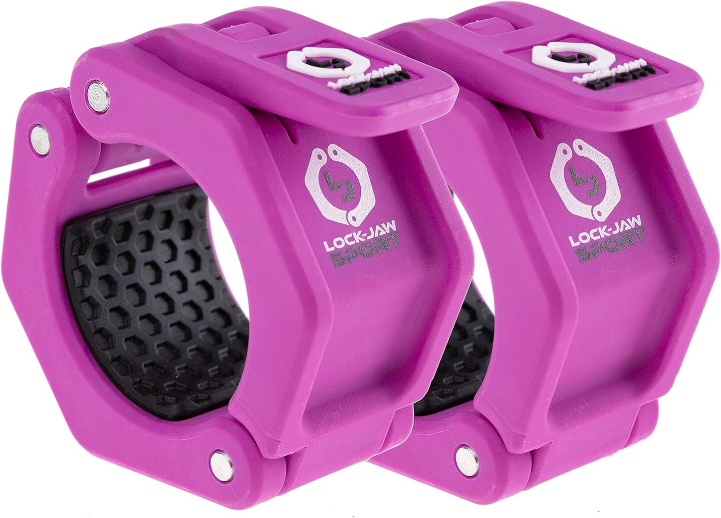 Lock-Jaw HEX 50Mm / 2" Olympic Barbell Collar - Quick Release Barbell Clamp (Purple)