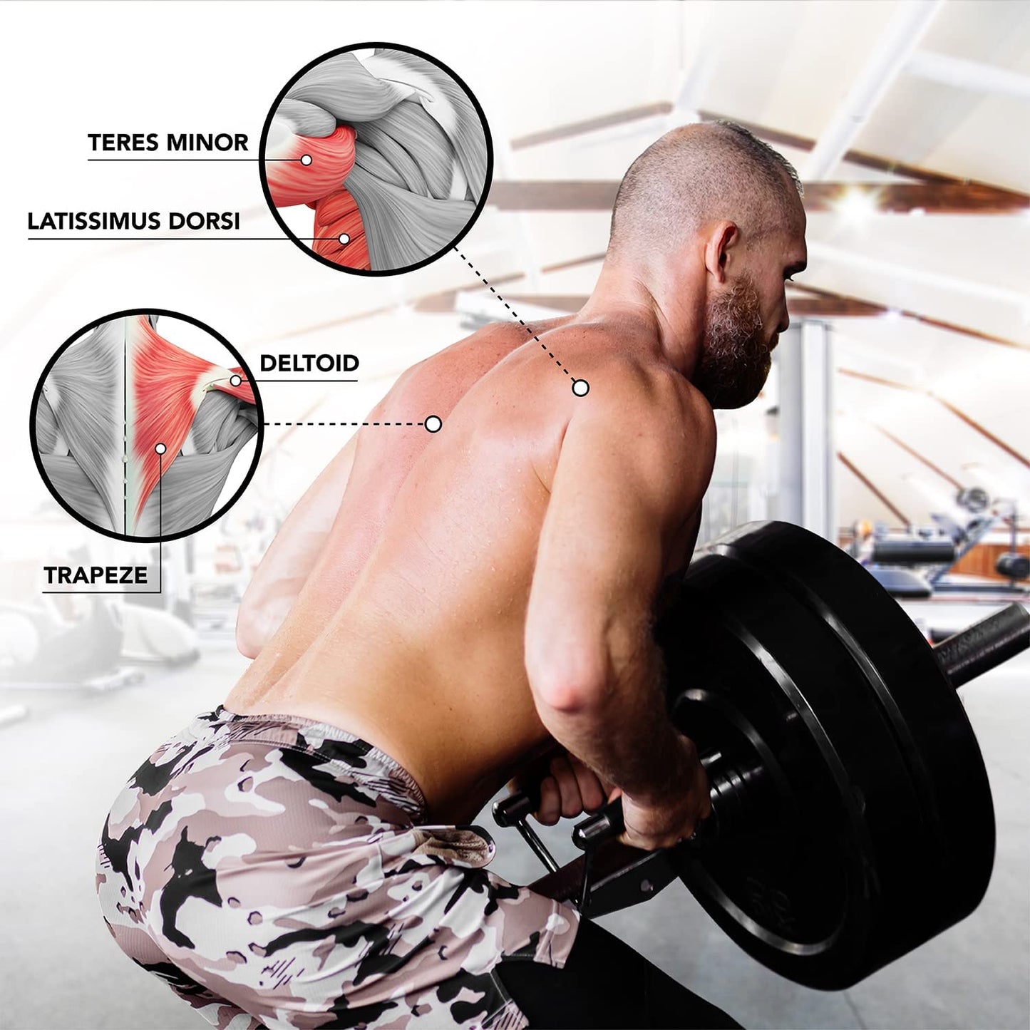 T-Bar Row Plate Post Insert Landmine Attachment – Fit 1" & 2” Olympic Bars – Full 360° Swivel & Easy to Install