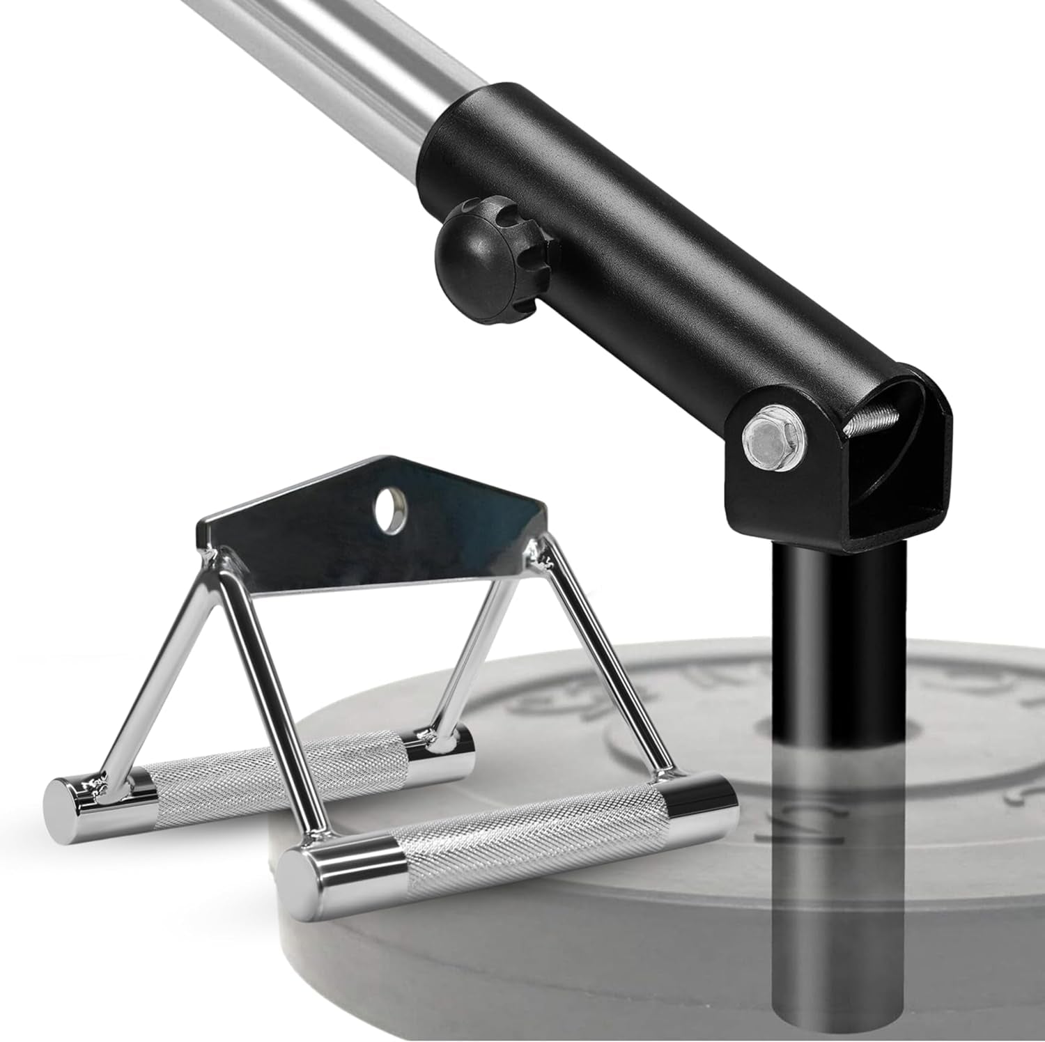 T-Bar Row Plate Post Insert Landmine Attachment – Fit 1" & 2” Olympic Bars – Full 360° Swivel & Easy to Install