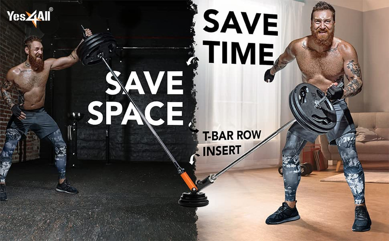 T-Bar Row Plate Post Insert Landmine Attachment – Fit 1" & 2” Olympic Bars – Full 360° Swivel & Easy to Install