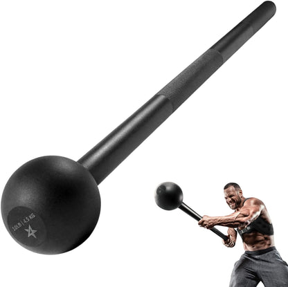 Steel Mace Bell for Strength Training - Support Full Body, Muscles, Shoulder, Grips & Forearms Workouts to Rehabilitation, Stretching 5, 7, 10, 15, 20, 25, 30Lb for Woman & Man